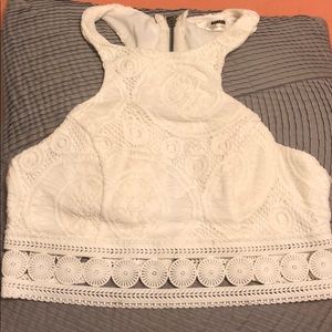 Black and white Duo crop top